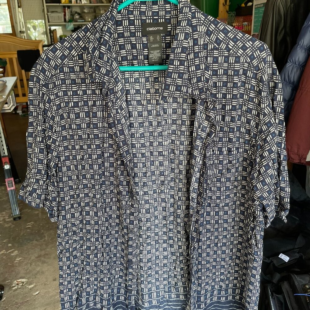 CLAIBORNE, Mens, Sz XLarge, Short Sleeve Shirt